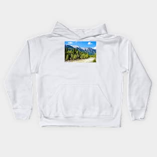 Grenadier Range and Las Animas River Study 1 Kids Hoodie